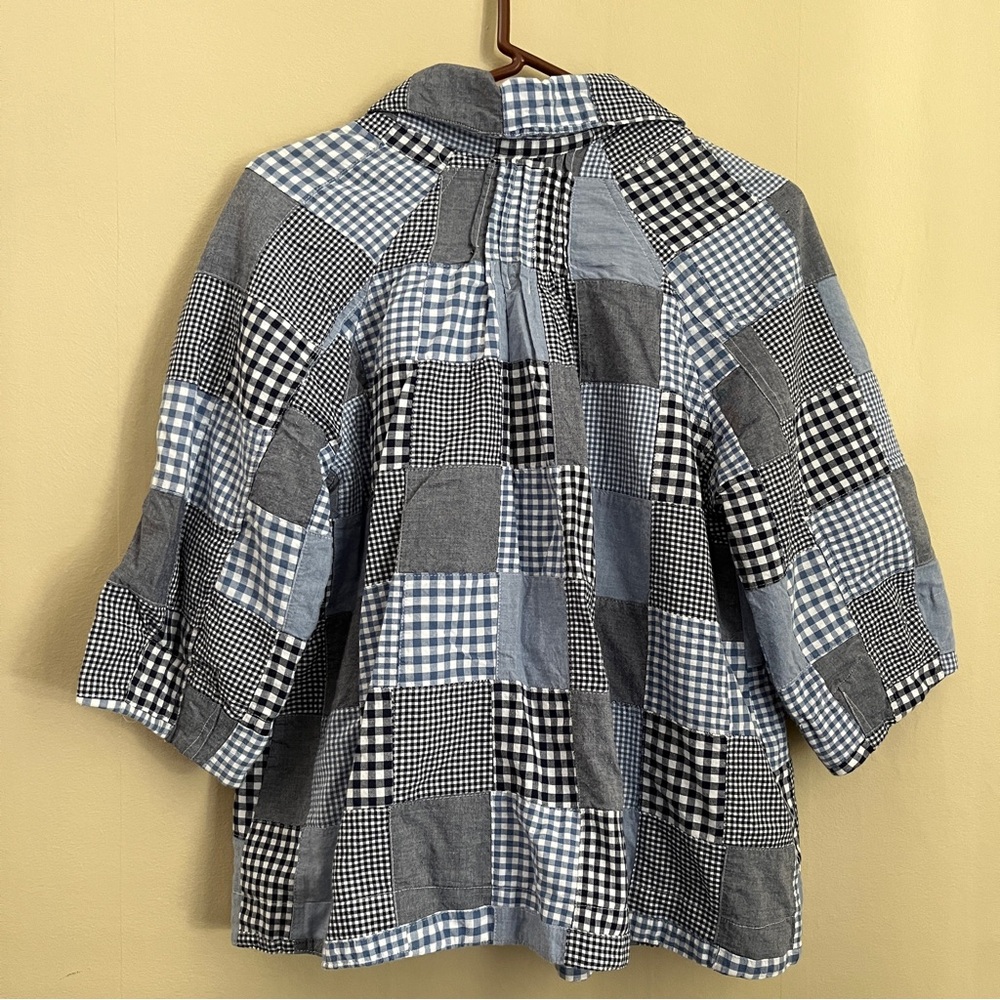 Vintage New Direction Patchwork Jacket, Blue Ging… - image 2